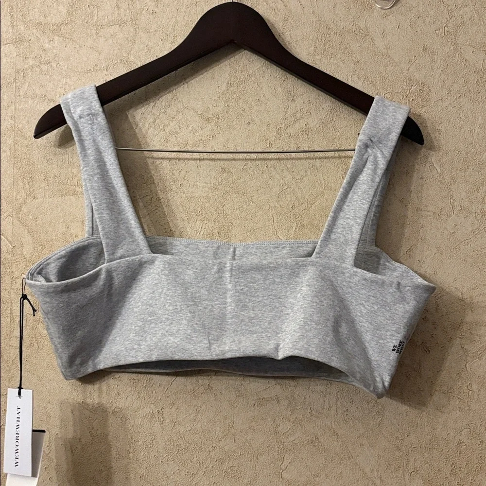 WEWOREWHAT BANDEAU BRA TOP Heather Grey